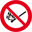 Prohibido fumar y encender fuego