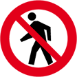 Prohibido pasar a peatones
