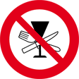 Prohibido comer o beber